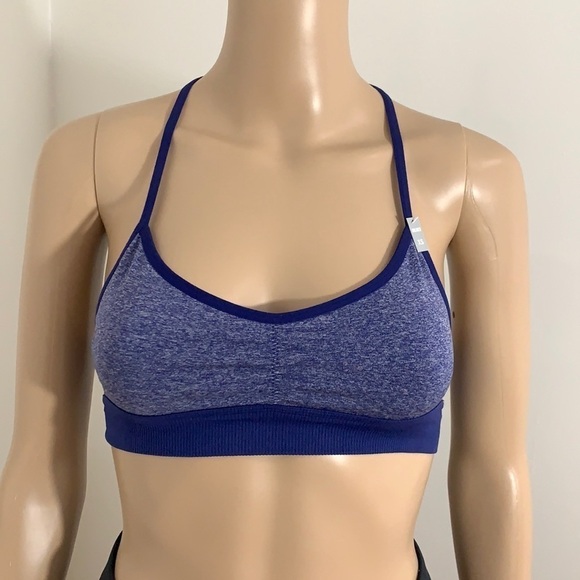 New Victoria’s Secret Pink Caged Racerback Blue Bra Size XS - Picture 2 of 13